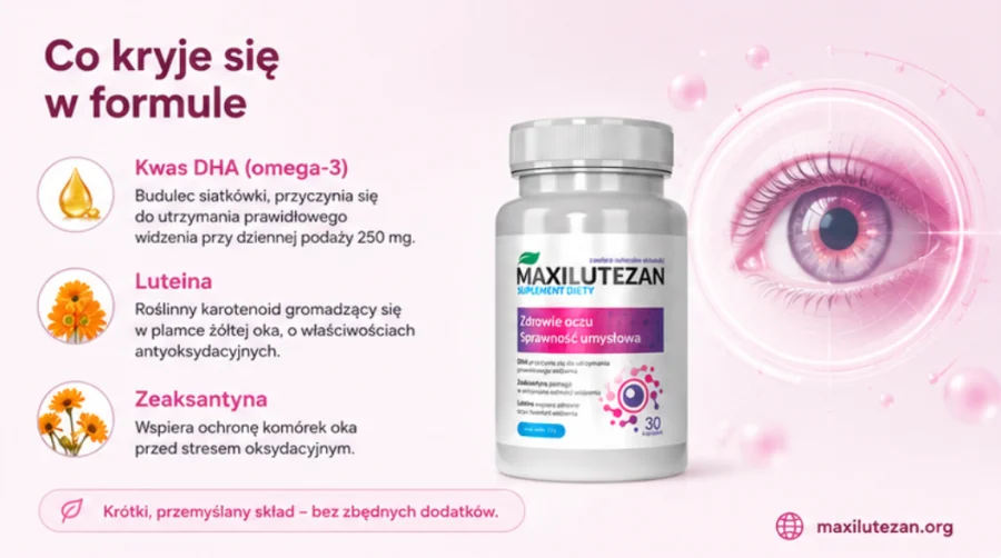 Maxilutezan – składniki formuły: DHA, luteina i zeaksantyna